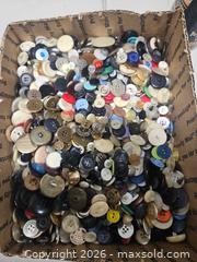 MaxSold Auction: Loose Mixed Assortment of 200–500 Buttons (Plastic, Metal, Shell) - Henrietta (New York, USA) SELLER MANAGED Reseller Online Auction - Brighton Henrietta Town Line Road (STORAGE)