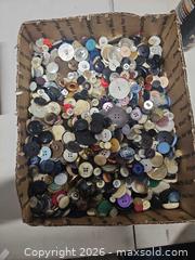 MaxSold Auction: Loose Mixed Assortment of 200–500 Buttons (Plastic, Metal, Shell) - Henrietta (New York, USA) SELLER MANAGED Reseller Online Auction - Brighton Henrietta Town Line Road (STORAGE)