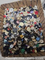 MaxSold Auction: Loose Mixed Assortment of 200–500 Buttons (Plastic, Metal, Shell) - Henrietta (New York, USA) SELLER MANAGED Reseller Online Auction - Brighton Henrietta Town Line Road (STORAGE)