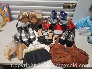 MaxSold Auction: Mixed Lot of Women's Shoes, Handbags & Shoe Care Accessories - Henrietta (New York, USA) SELLER MANAGED Reseller Online Auction - Brighton Henrietta Town Line Road (STORAGE)