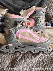 MaxSold Auction:  Adjustable Inline Skates Size 5-8 Pink/Grey Ultra Wheels Transformer - Toronto (Ontario, Canada) SELLER MANAGED Downsizing Online Auction - Dovercourt Road
