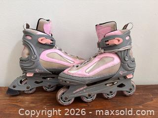 MaxSold Auction:  Adjustable Inline Skates Size 5-8 Pink/Grey Ultra Wheels Transformer - Toronto (Ontario, Canada) SELLER MANAGED Downsizing Online Auction - Dovercourt Road