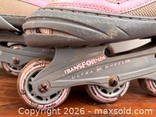 MaxSold Auction:  Adjustable Inline Skates Size 5-8 Pink/Grey Ultra Wheels Transformer - Toronto (Ontario, Canada) SELLER MANAGED Downsizing Online Auction - Dovercourt Road