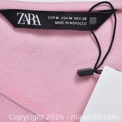 MaxSold Auction: New! Zara Asymmetric Pink Long Sleeve Blouse Top with Gathering Medium Small Hole - Toronto (Ontario, Canada) SELLER MANAGED Downsizing Online Auction - Dovercourt Road