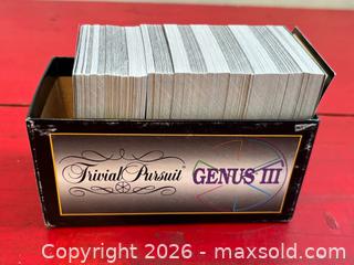 MaxSold Auction: Trivial Pursuit Genus III Question Card Set - Toronto (Ontario, Canada) SELLER MANAGED Downsizing Online Auction - Dovercourt Road