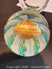 MaxSold Auction: Set of 9 Murano Glass Paperweights, Alfredo Barbini label - Morgan Hill (California, USA) SELLER MANAGED Estate Sale Online Auction - Oak Glen Avenue