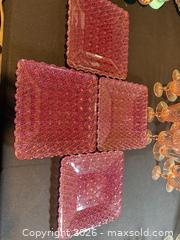 MaxSold Auction: Vintage Pink Iridescent Carnival Glass Pitcher, Glasses & Plates - Morgan Hill (California, USA) SELLER MANAGED Estate Sale Online Auction - Oak Glen Avenue