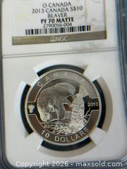 MaxSold Auction: 2013 $10 O Canada Polar Bear 1/2 oz .9999 Silver - NGC PF 70 - Hamilton (Ontario, Canada) SELLER MANAGED Estate Sale Online Auction - Gertrude Street
