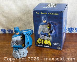 MaxSold Auction: DC Direct Batman Mini Bust The Caped Crusader DC Comics Jonathan Matthews - Hamilton (Ontario, Canada) SELLER MANAGED Estate Sale Online Auction - Gertrude Street