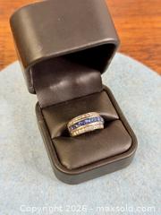 MaxSold Auction: Sterling Silver Blue Chalcedony & CZ Band Ring - Hamilton (Ontario, Canada) SELLER MANAGED Estate Sale Online Auction - Gertrude Street