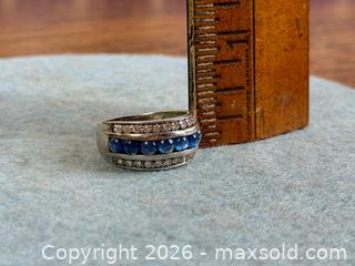 MaxSold Auction: Sterling Silver Blue Chalcedony & CZ Band Ring - Hamilton (Ontario, Canada) SELLER MANAGED Estate Sale Online Auction - Gertrude Street