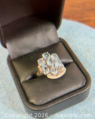 MaxSold Auction: Sterling Silver Blue Topaz Cluster Ring - Hamilton (Ontario, Canada) SELLER MANAGED Estate Sale Online Auction - Gertrude Street