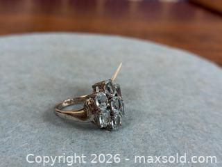 MaxSold Auction: Sterling Silver Blue Topaz Cluster Ring - Hamilton (Ontario, Canada) SELLER MANAGED Estate Sale Online Auction - Gertrude Street