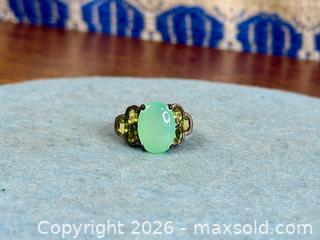 MaxSold Auction: Sterling Silver Chrysoprase & Peridot Ring - Hamilton (Ontario, Canada) SELLER MANAGED Estate Sale Online Auction - Gertrude Street