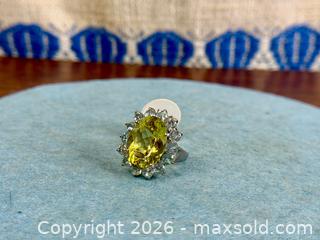 MaxSold Auction: Sterling Silver Citrine & Blue Topaz Halo Ring - Hamilton (Ontario, Canada) SELLER MANAGED Estate Sale Online Auction - Gertrude Street