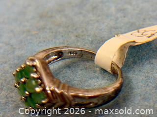 MaxSold Auction: Sterling Silver Green Chalcedony Cluster Ring - Hamilton (Ontario, Canada) SELLER MANAGED Estate Sale Online Auction - Gertrude Street