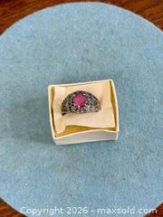 MaxSold Auction: Sterling Silver Pink Sapphire Ring w/ Blue Sapphire Accent Stones - Hamilton (Ontario, Canada) SELLER MANAGED Estate Sale Online Auction - Gertrude Street