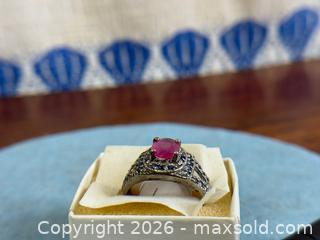 MaxSold Auction: Sterling Silver Pink Sapphire Ring w/ Blue Sapphire Accent Stones - Hamilton (Ontario, Canada) SELLER MANAGED Estate Sale Online Auction - Gertrude Street