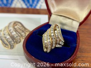 MaxSold Auction: Vintage 10K Gold Diamond Cocktail Ring – 2.2CTW Round & Baguette Diamonds – Bold Estate Piece - Hamilton (Ontario, Canada) SELLER MANAGED Estate Sale Online Auction - Gertrude Street