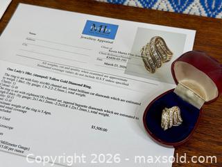 MaxSold Auction: Vintage 10K Gold Diamond Cocktail Ring – 2.2CTW Round & Baguette Diamonds – Bold Estate Piece - Hamilton (Ontario, Canada) SELLER MANAGED Estate Sale Online Auction - Gertrude Street