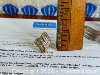 MaxSold Auction: Vintage 10K Gold Diamond Cocktail Ring – 2.2CTW Round & Baguette Diamonds – Bold Estate Piece - Hamilton (Ontario, Canada) SELLER MANAGED Estate Sale Online Auction - Gertrude Street