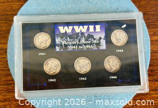 MaxSold Auction: World War II Mercury Dime Set (1941 to 1945) - Hamilton (Ontario, Canada) SELLER MANAGED Estate Sale Online Auction - Gertrude Street