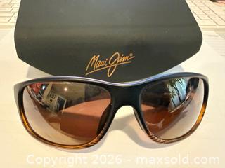 MaxSold Auction: Maui Jim Men's Sunglasses in Brown Polarized Lens - Mountain View (California, USA) SELLER MANAGED Downsizing Online Auction - Awalt Drive