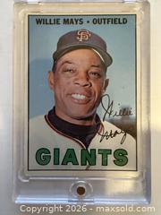 MaxSold Auction: Willie Mays Baseball Trading Card (in case) - Mountain View (California, USA) SELLER MANAGED Downsizing Online Auction - Awalt Drive