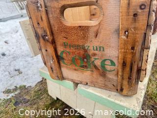MaxSold Auction: Two vintage green font Coca Cola wood crates  - Elgin (Ontario, Canada) SELLER MANAGED Estate Sale Online Auction - Main Street