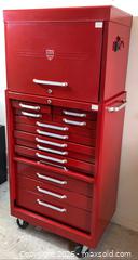 MaxSold Auction: Mastercraft Red Steel Rolling Tool Cabinet Top Chest - Ottawa (Ontario, Canada) PARTNER MANAGED Downsizing Online Auction - Closse Way