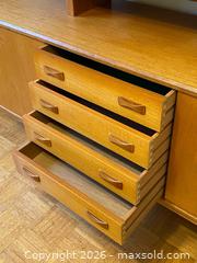 MaxSold Auction: Mid-Century Teak Sideboard with Glass-Front Hutch - Ottawa (Ontario, Canada) PARTNER MANAGED Downsizing Online Auction - Closse Way