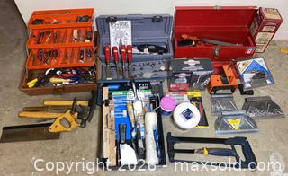MaxSold Auction: Mixed Hand Tools Assortment with Metal Toolbox & Organizer - Ottawa (Ontario, Canada) PARTNER MANAGED Downsizing Online Auction - Closse Way