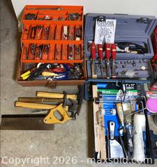 MaxSold Auction: Mixed Hand Tools Assortment with Metal Toolbox & Organizer - Ottawa (Ontario, Canada) PARTNER MANAGED Downsizing Online Auction - Closse Way