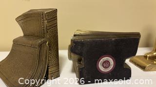 MaxSold Auction: Vintage Mid-Century Brass Bookends with Separate Figurine - Dedham (Massachusetts, USA) SELLER MANAGED Moving Online Auction - Court Street