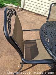 MaxSold Auction: "Agro" Patio Table, Chairs,  Umbrella Stand A - Bethlehem Township (Pennsylvania, USA) PARTNER MANAGED Downsizing Online Auction - Margate Road