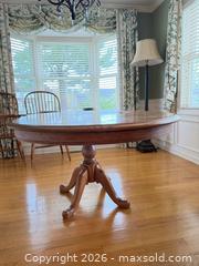 MaxSold Auction: Oak Pedestal Table C - Bethlehem Township (Pennsylvania, USA) PARTNER MANAGED Downsizing Online Auction - Margate Road