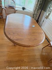 MaxSold Auction: Oak Pedestal Table C - Bethlehem Township (Pennsylvania, USA) PARTNER MANAGED Downsizing Online Auction - Margate Road
