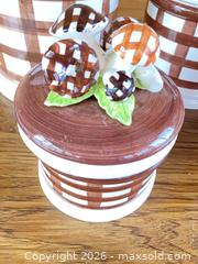 MaxSold Auction: Seymour Mann Mushroom canisters  - Medfield (Massachusetts, USA) SELLER MANAGED Downsizing Online Auction - Hearthstone Drive