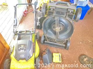 MaxSold Auction: Two Ryobi lawnmowers  - Medfield (Massachusetts, USA) SELLER MANAGED Downsizing Online Auction - Hearthstone Drive