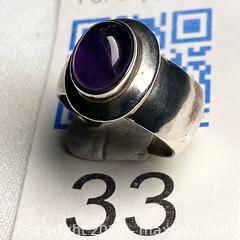 MaxSold Auction: 925 STERLING SILVER AMETHYST THICK BANDED RING Size 6 - Shelburne (Ontario, Canada) SELLER MANAGED Reseller Online Auction - Main Street East