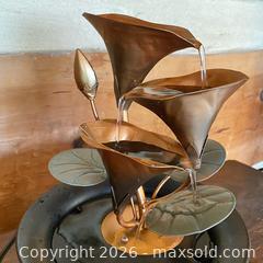 MaxSold Auction: COPPER WATER WATER LILY INDOOR TABLE FOUNTAIN   - Shelburne (Ontario, Canada) SELLER MANAGED Reseller Online Auction - Main Street East