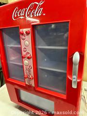 MaxSold Auction: COCA-COLA MINI VENDING MACHINE FRIDGE – WORKING – RETRO DISPLAY COOLER - Hamilton (Ontario, Canada) SELLER MANAGED Reseller Online Auction - Concession 5 Road. East.