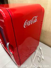 MaxSold Auction: COCA-COLA MINI VENDING MACHINE FRIDGE – WORKING – RETRO DISPLAY COOLER - Hamilton (Ontario, Canada) SELLER MANAGED Reseller Online Auction - Concession 5 Road. East.