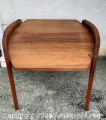 MaxSold Auction: MCM Vintage barrel side table - View Royal (British Columbia, Canada) SELLER MANAGED Downsizing Online Auction - Pheasant Lane