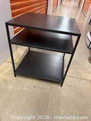 MaxSold Auction: Black Metal Modern Industrial 3-Shelf Side/End Table - Washington (District of Columbia, USA) SELLER MANAGED Moving Online Auction - 15th Street Northeast