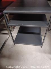 MaxSold Auction: Black Metal Modern Industrial 3-Shelf Side/End Table - Washington (District of Columbia, USA) SELLER MANAGED Moving Online Auction - 15th Street Northeast