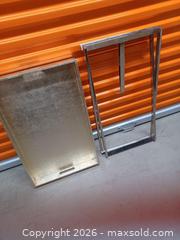 MaxSold Auction: Gold Tray with Silver Chrome Folding X-Frame Base - Washington (District of Columbia, USA) SELLER MANAGED Moving Online Auction - 15th Street Northeast