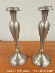 MaxSold Auction: Bombay Company Brushed Silver Candle Holders – Pair - Milton (Ontario, Canada) SELLER MANAGED Downsizing Online Auction - Asleton Boulevard
