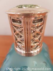 MaxSold Auction: Eden Catalytic Fragrance Lamp – Frosted Blue Swirl Glass - Milton (Ontario, Canada) SELLER MANAGED Downsizing Online Auction - Asleton Boulevard