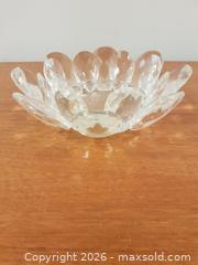 MaxSold Auction: Faceted Crystal Candle Holder – Floral Form - Milton (Ontario, Canada) SELLER MANAGED Downsizing Online Auction - Asleton Boulevard